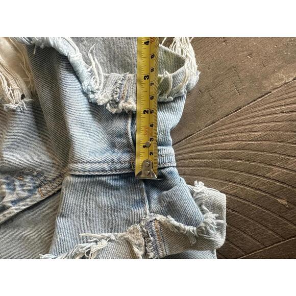 Abercrombie & Fitch Annie High Rise Denim Jean Shorts Distressed Women’s 10/30 - Picture 10 of 12